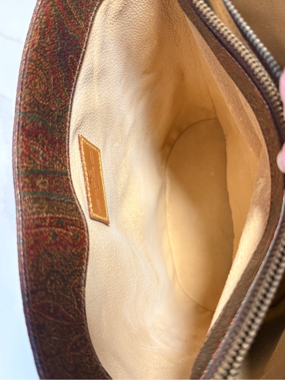 Etro Milano Paisley Bucket Tote with Tortoise Lucite Handles - Picture 13 of 16